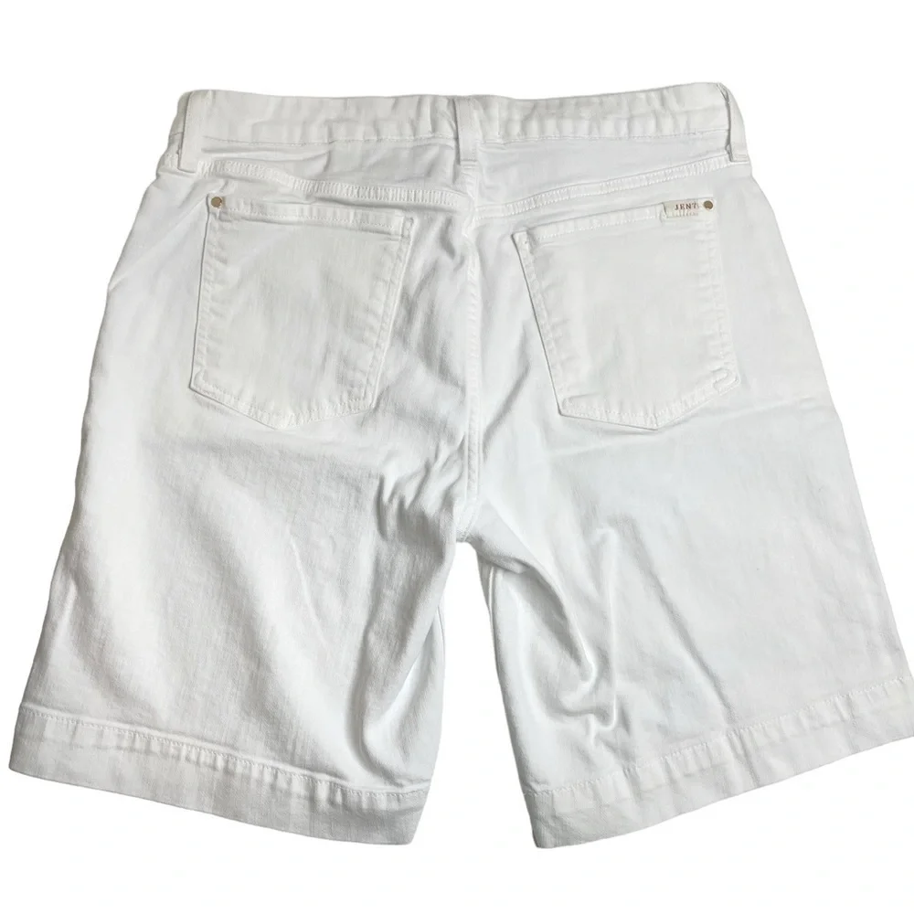 Jen7 7 For All Mankind White Denim Bermuda Shorts 12